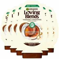 6x Garnier Loving Blends Kokosmelk en Macadamia Conditioner 250 ml