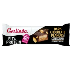 16x Gerlinea Fit & Protein Reep Dark Chocolate Peanuts 45 gr