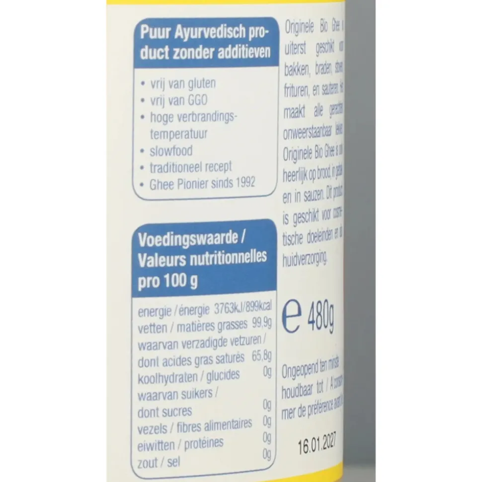 8x Ghee Geklaarde Boter Bio 480 gr