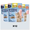 12x GimCat Nutri Pockets Vis met Zalm 60 gr