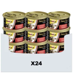24x GimCat ShinyCat in Jelly Tonijn & Zalm 70 gr