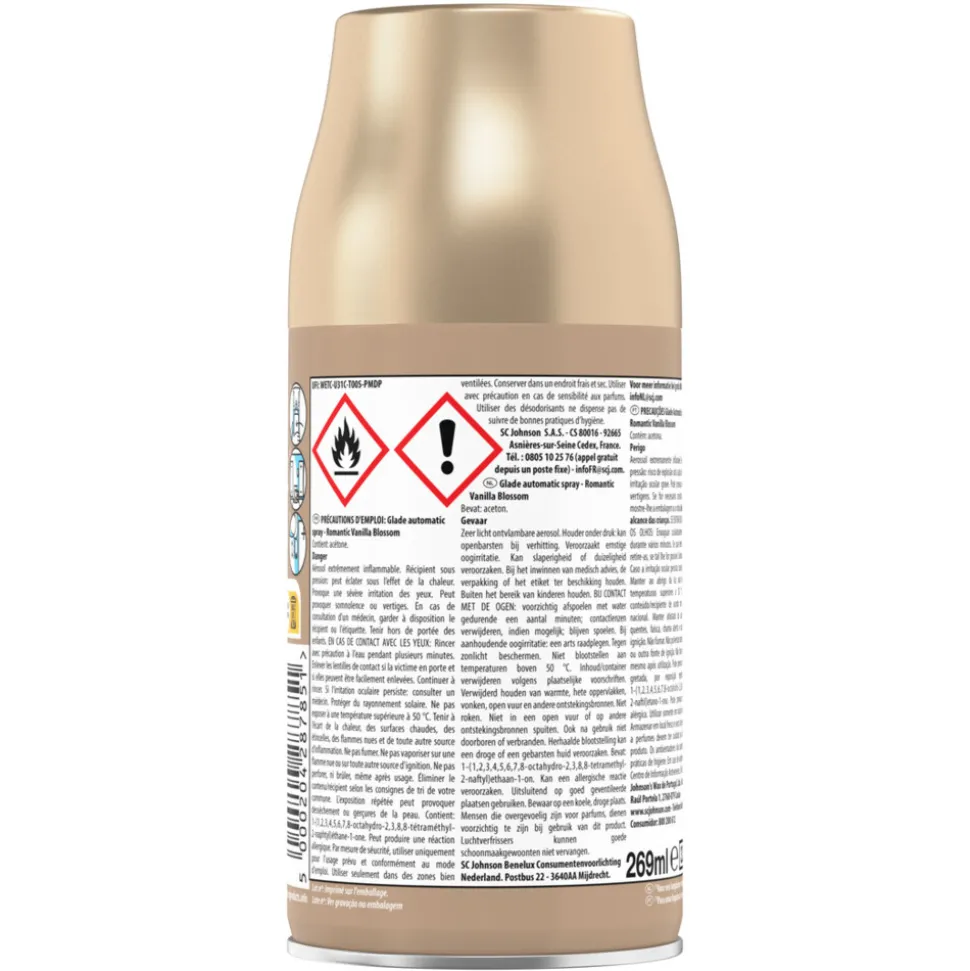 6x Glade Automatic Spray Romantic Vanilla Blossom 269 ml