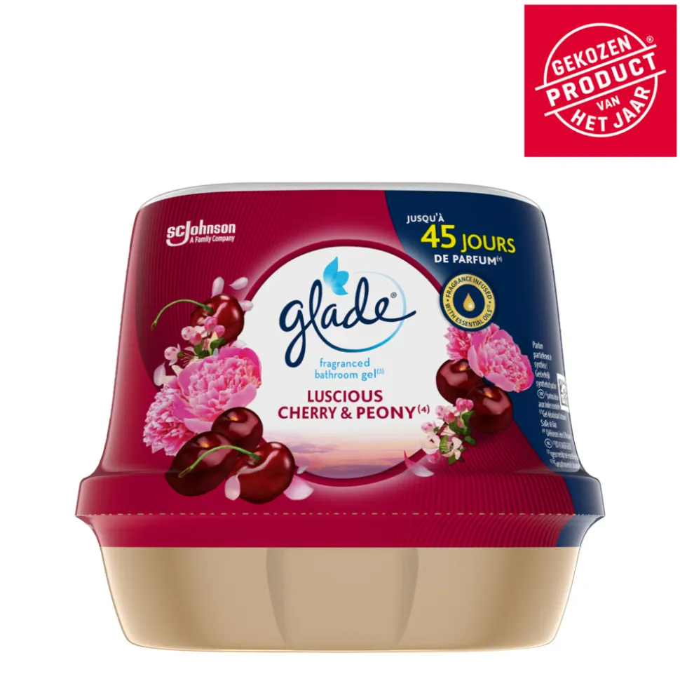 8x Glade Luchtverfrisser Gel Cherry & Peony 182 gr