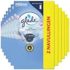12x Glade Touch & Fresh Pure Clean Linen 10 ml