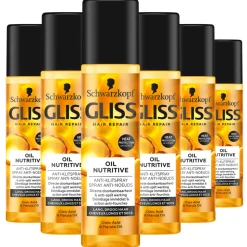 6x Gliss Anti-Klit Spray Oil Nutritive 200 ml