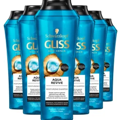 6x Gliss Aqua Revive Shampoo 250 ml