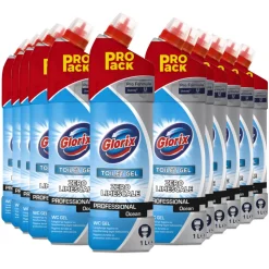 12x Glorix Professional Toiletreiniger Ocean zonder Chloor/Bleek Pro Formula 1 liter