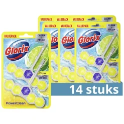 7x Glorix Toiletblok Power Clean Citroen 2 stuks