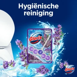 9x Glorix Toiletblok Power Clean Lavendel
