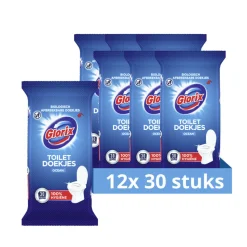 12x Glorix Toiletdoekjes Ocean 30 stuks