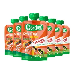 6x Goodies Knijpfruit Smoothie Perzik, Banaan & Appel 100 gr