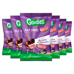 6x Goodies Luchtige Rijstwafeltjes Rood Fruit 40 gr