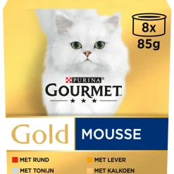 6x Gourmet Gold Fijne Mousse Rood 8 x 85 gr