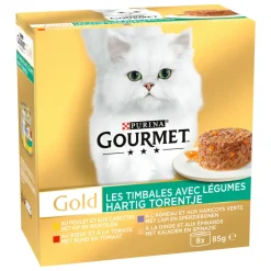 6x Gourmet Gold Hartig Torentje 8 x 85 gr