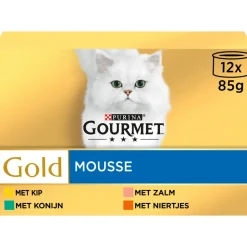 4x Gourmet Gold Multipack Fijne Mousse Blauw 12 x 85 gr