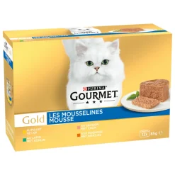 4x Gourmet Gold Multipack Fijne Mousse Blauw 12 x 85 gr