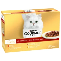 4x Gourmet Gold Multipack Fijne Hapjes Rood 12 x 85 gr