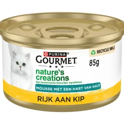 24x Gourmet Nature's Creations Blik Mousse met Saus Kip 85 gr