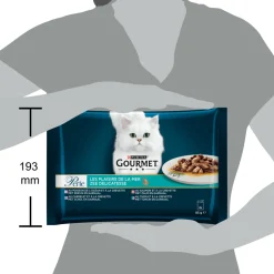 12x Gourmet Perle Kattenvoer in Saus Zee Delicatesse 4 x 85 gr