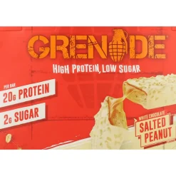 6x Grenade Protein Bars White Chocolate Salted Peanut 12 x 60 gr