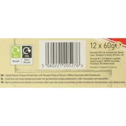 6x Grenade Protein Bars White Chocolate Salted Peanut 12 x 60 gr