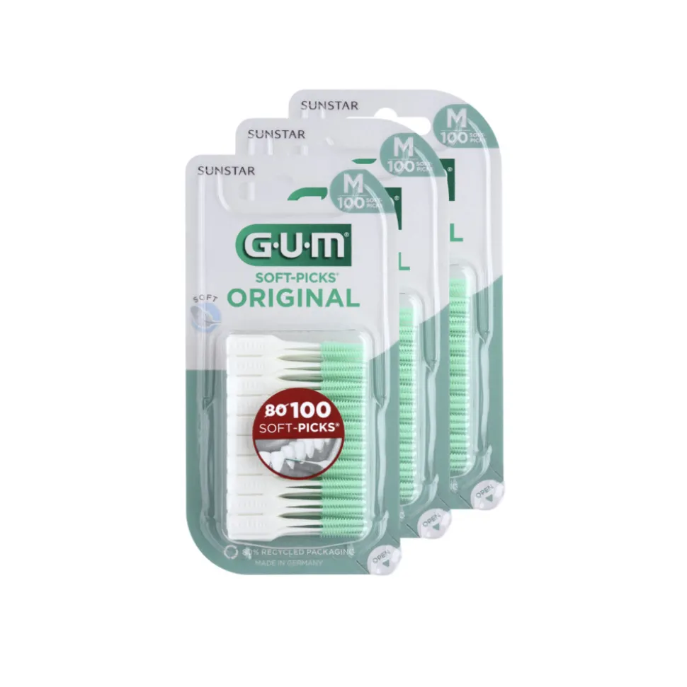 3x GUM Soft-Picks Original Medium 100 stuks