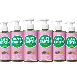 6x Happy Earth 100% Natuurlijke Handzeep Lavender Ylang 300 ml