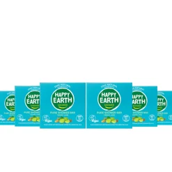 6x Happy Earth 100% Natuurlijke Shower Bar Cedar Lime 90 gr