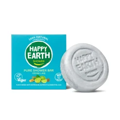 6x Happy Earth 100% Natuurlijke Shower Bar Cedar Lime 90 gr