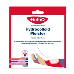 3x HeltiQ Hydrocolloïd Pleister 10x10cm 5 stuks