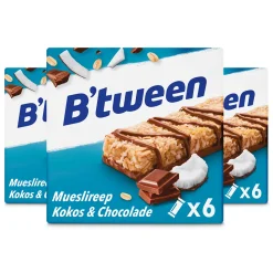 3x Hero B'tween Mueslireep Kokos 6x25 gr