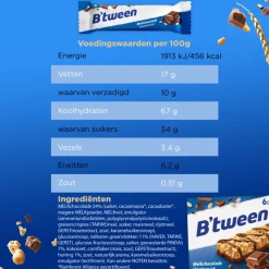 6x Hero B'tween Mueslireep Melkchocolade 6x25 gr