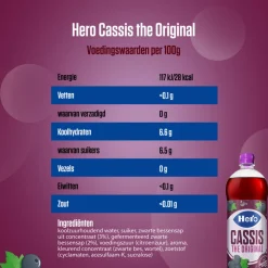 3x Hero Cassis The Original 1,25 liter
