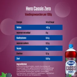 6x Hero Cassis Zero 1,25 liter