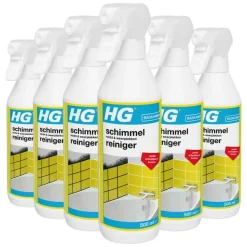 6x HG Schimmel-, Vocht- en Weerplekkenreiniger 500 ml