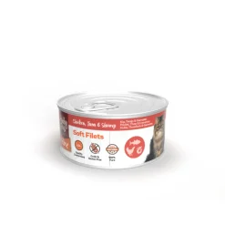 12x HobbyFirst Feline Blik Zachte Filets Kip & Tonijn & Garnalen 70 gr