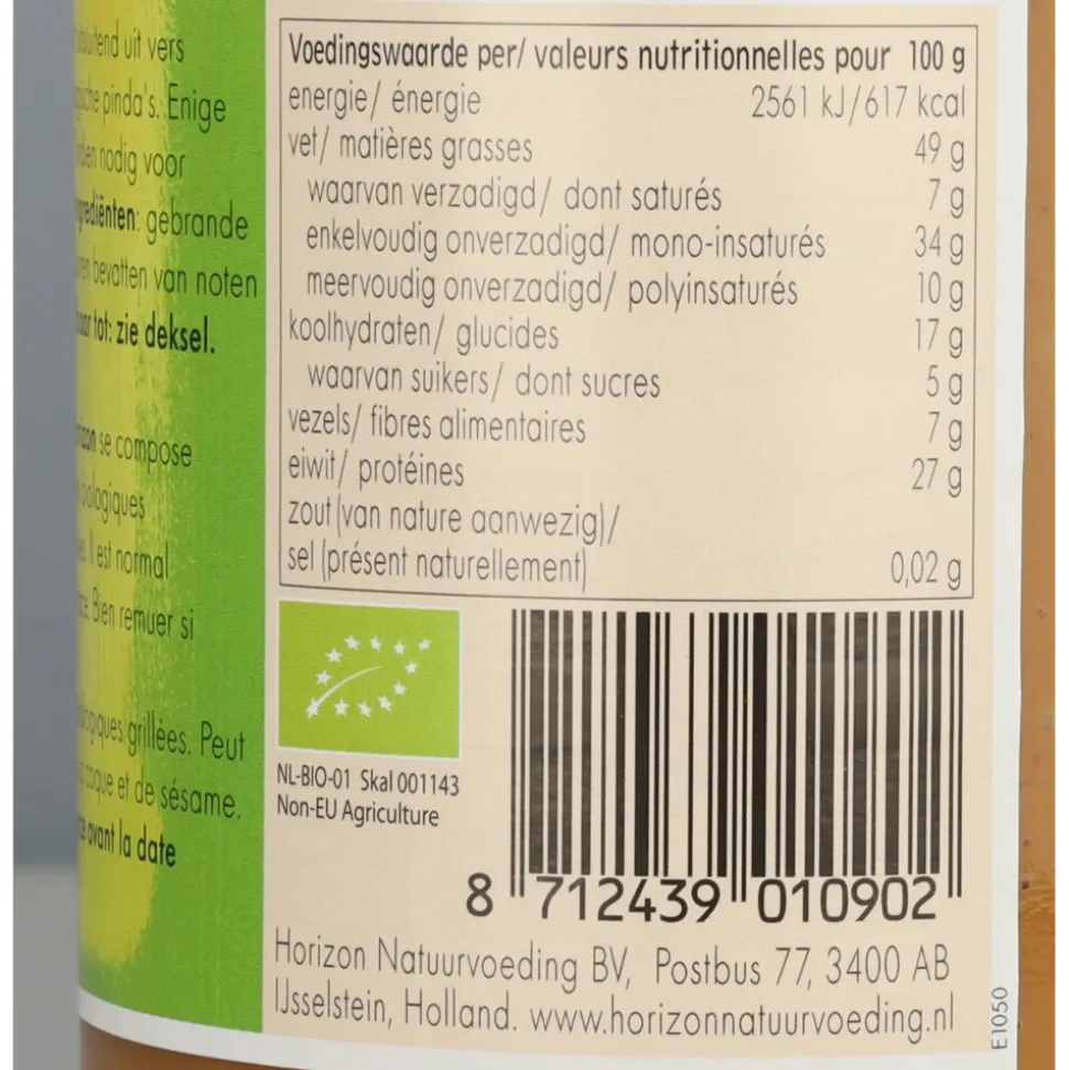 6x Horizon Pindakaas Zonder Zout 350 gr