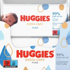 8x Huggies Billendoekjes Pure Extra Care Sensitive 99% Water 56 stuks