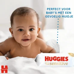 8x Huggies Billendoekjes Pure Extra Care Sensitive 99% Water 56 stuks