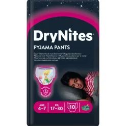 3x Huggies DryNites Absorberende Luierbroekjes Meisjes 4-7 jaar 10 stuks
