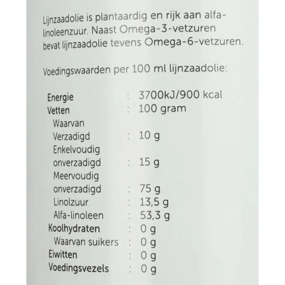 3x Jacob Hooy Lijnzaadolie 1 liter