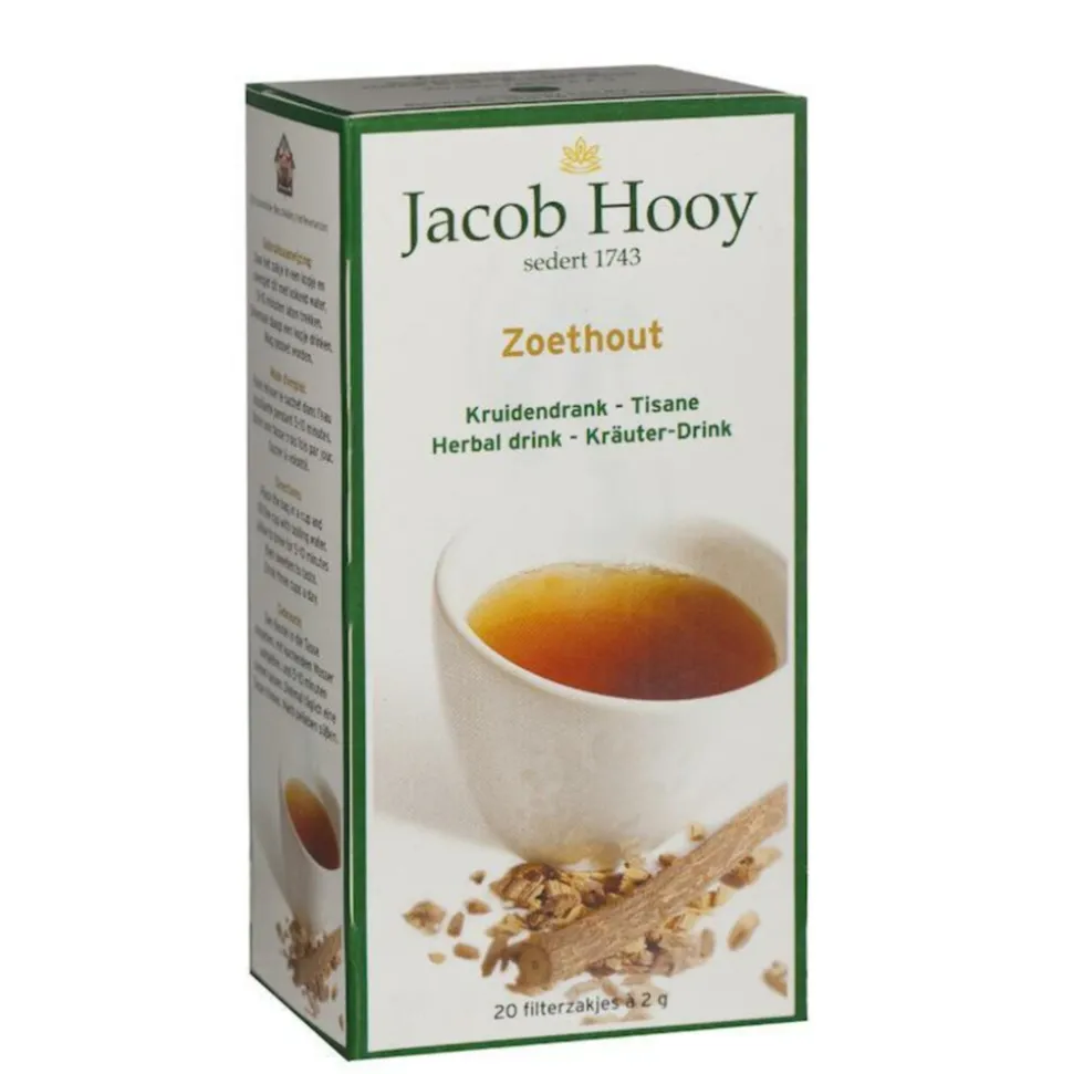 3x Jacob Hooy Zoethout Theezakjes 20 stuks