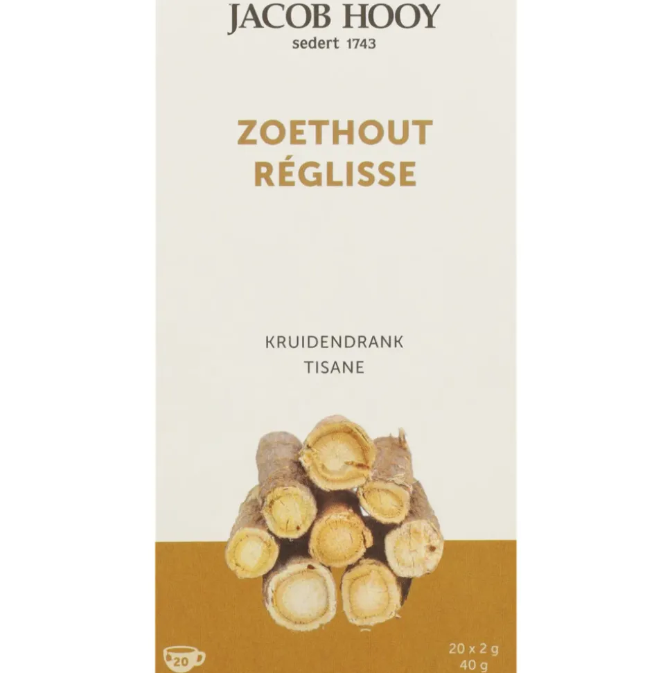 3x Jacob Hooy Zoethout Theezakjes 20 stuks
