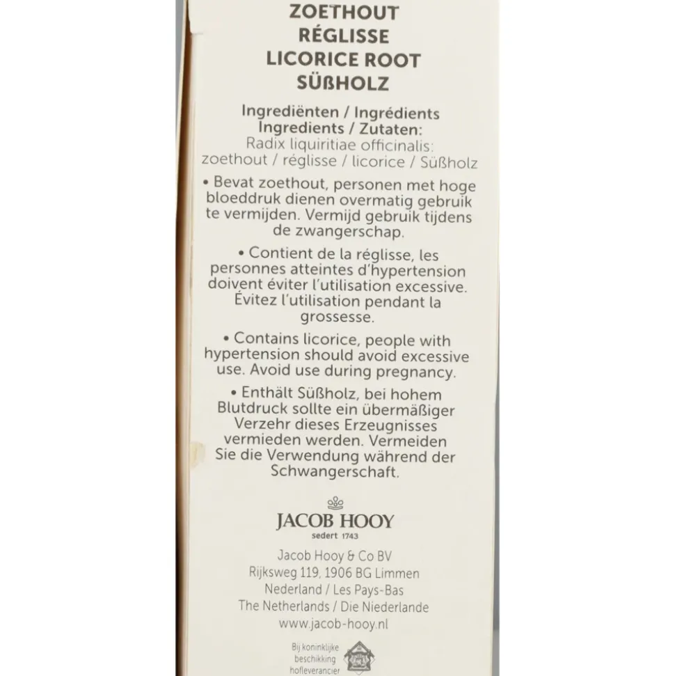 3x Jacob Hooy Zoethout Theezakjes 20 stuks