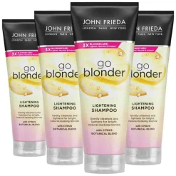 4x John Frieda Sheer Blonde Go Blonder Shampoo 250 ml