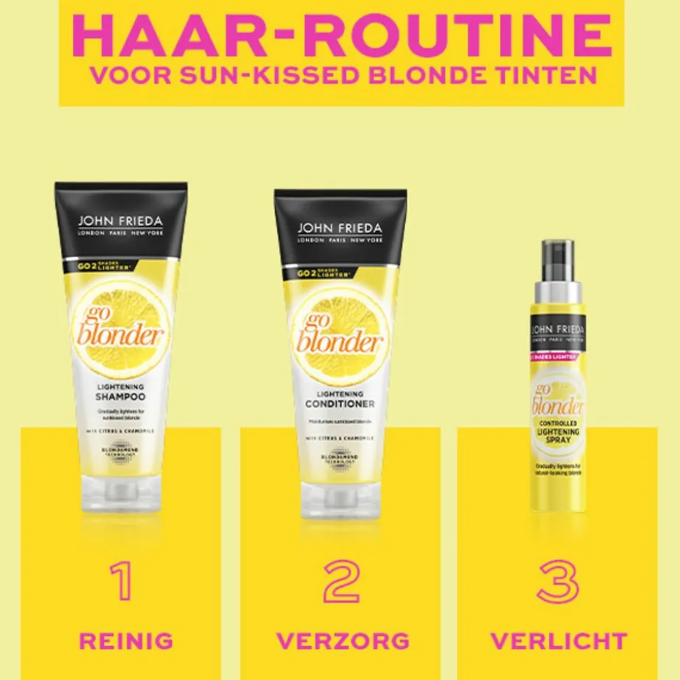 4x John Frieda Sheer Blonde Go Blonder Shampoo 250 ml