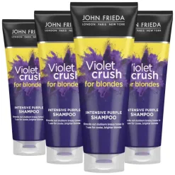 4x John Frieda Violet Crush Shampoo Intense Purple 250 ml