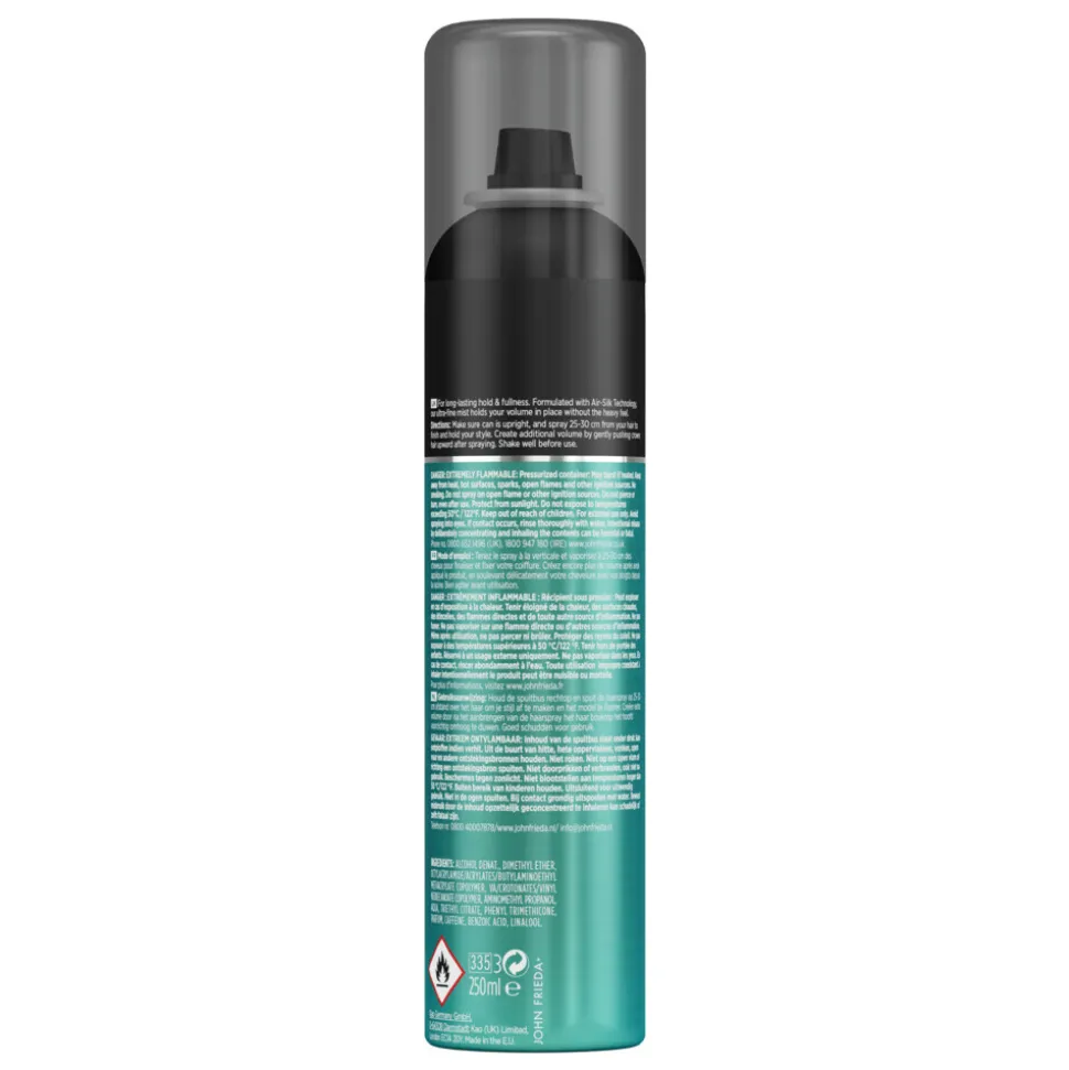 4x John Frieda Volume Lift Hairspray 250 ml