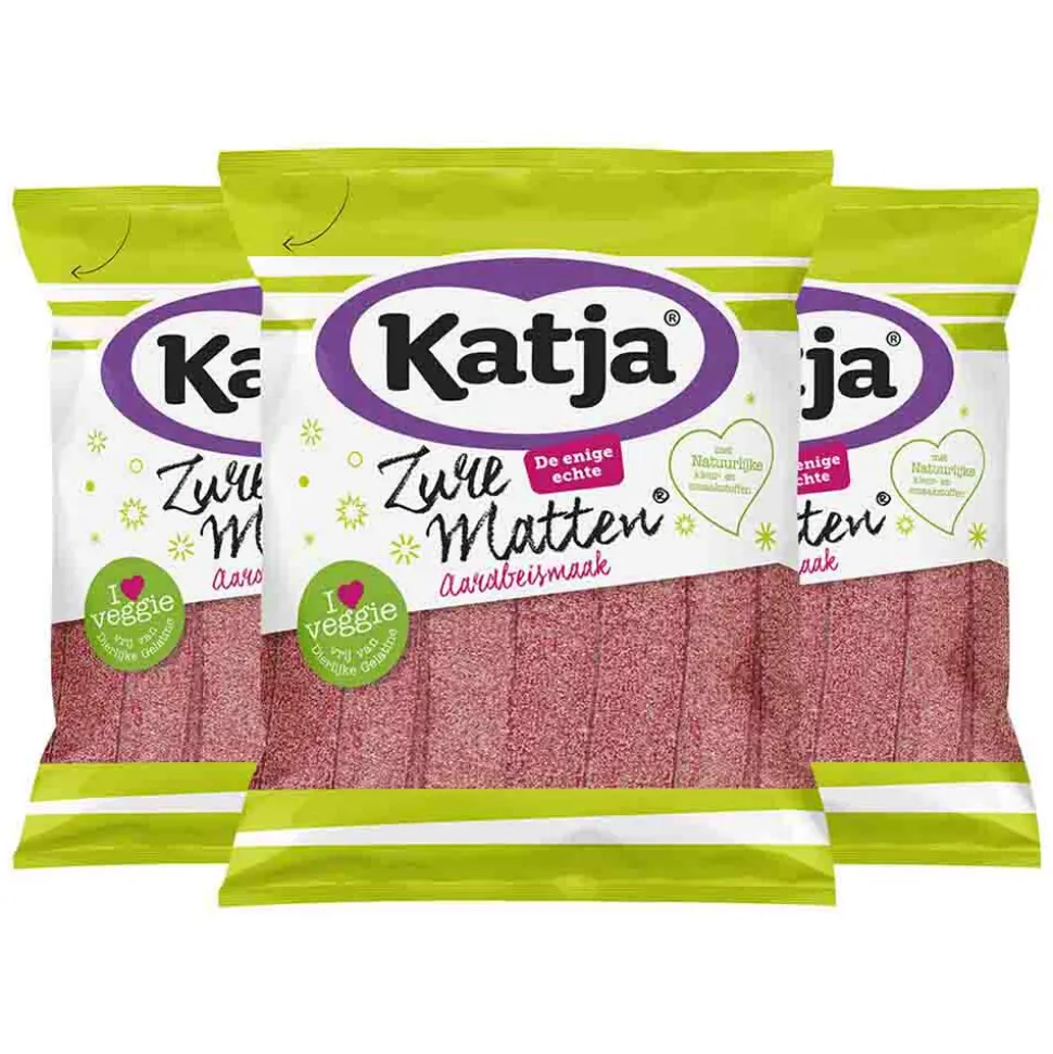3x Katja Zure Matten Aardbei 125 gr