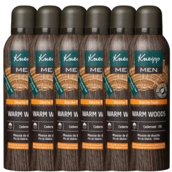 6x Kneipp Douche Foam Warm Woods For Men 200 ml
